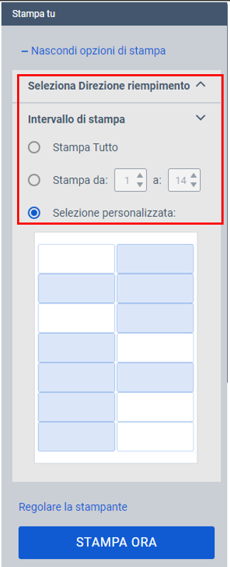 Print Specific Label/Cards
